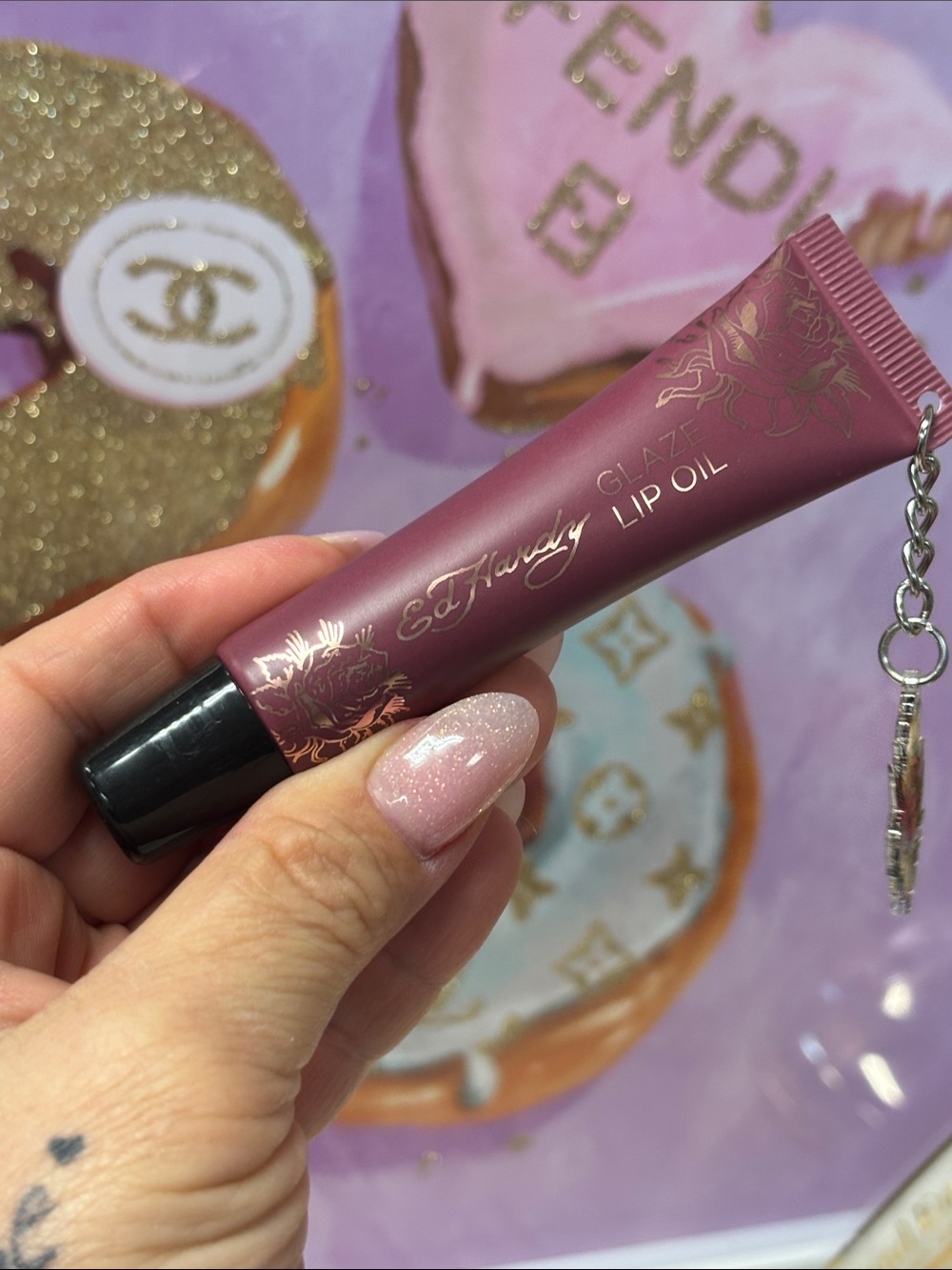 Ed Hardy Glaze Lip Oil in Mauve 🆕